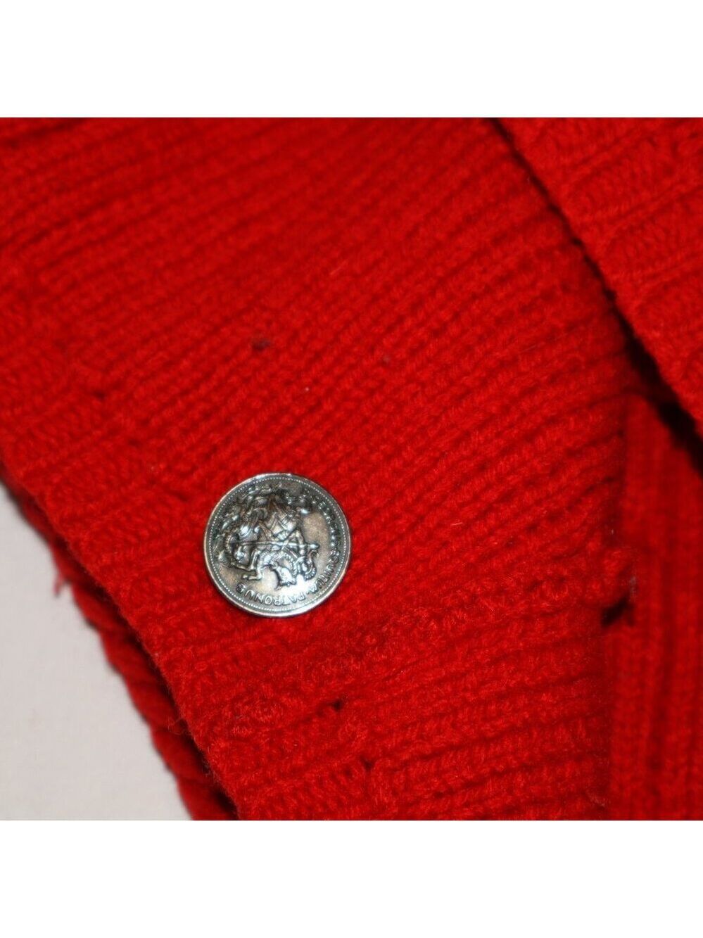 Original Obermeyer Vintage Cardigan Ski Sweater Red Button Front 1960's Large? - Picture 6 of 11